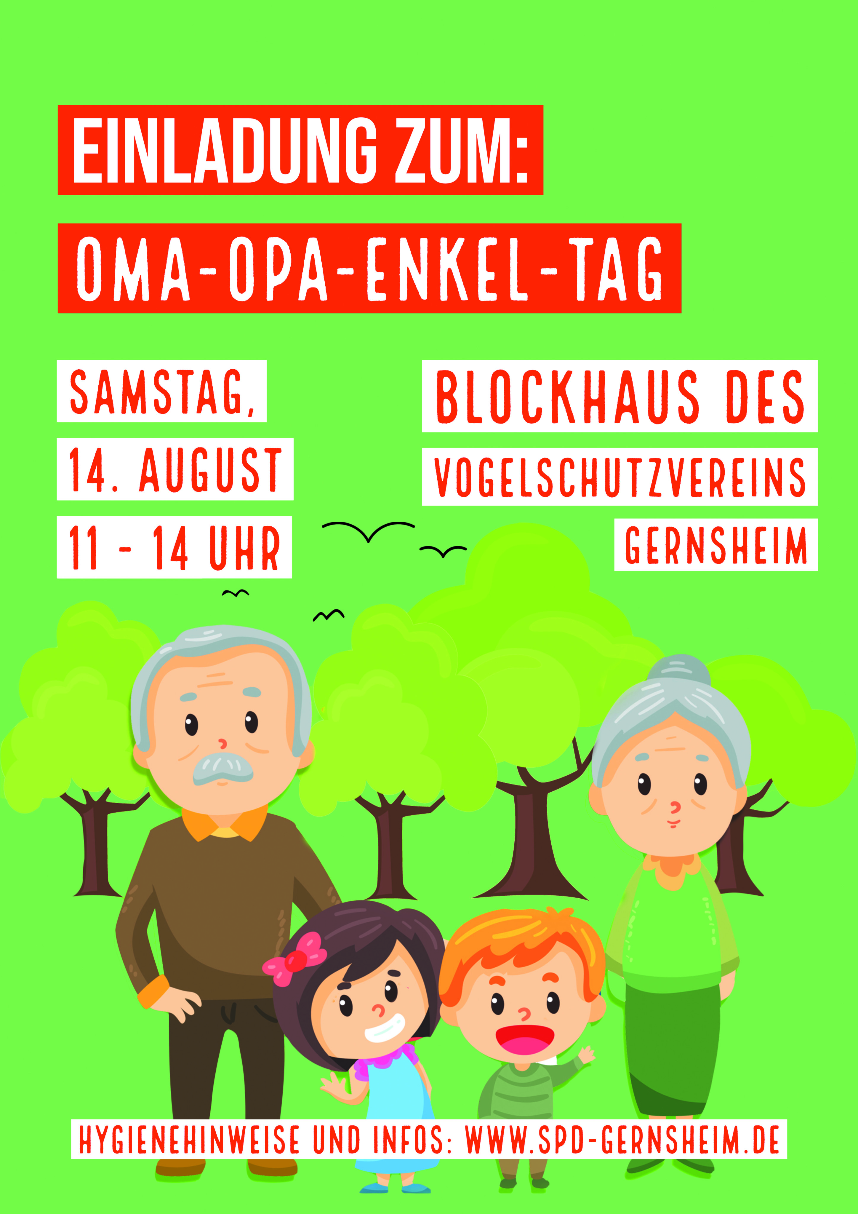 Ankündigung: Oma-Opa-Enkel-Tag am 14. August